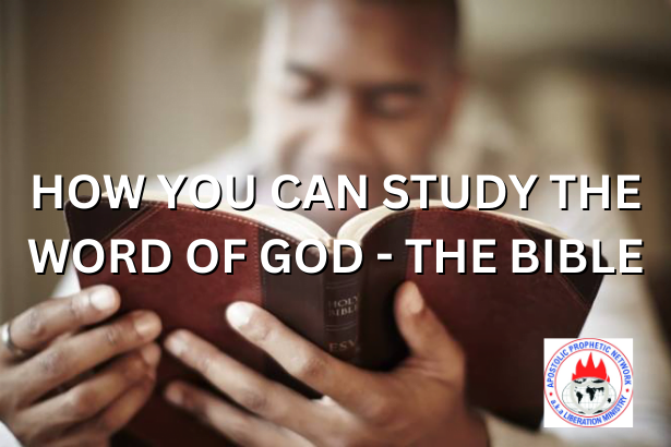 HOW YOU CAN STUDY THE WORD OF GOD - THE BIBLE