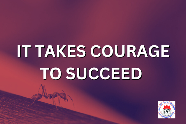 IT TAKES COURAGE TO SUCCEED